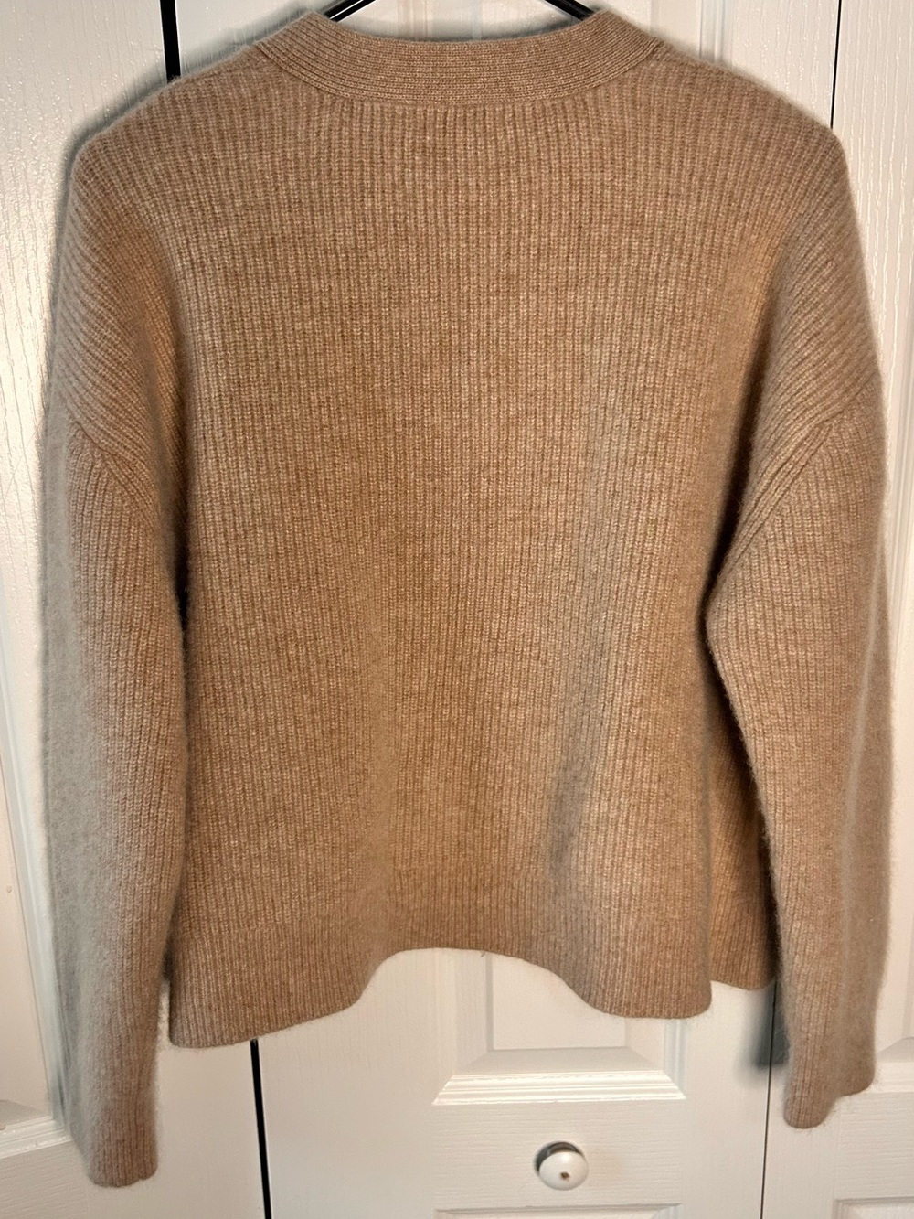 Quince Women’s Large Mongolian Cashmere Fisherman Boxy Cropped Cardigan Sweater - Picture 10 of 11